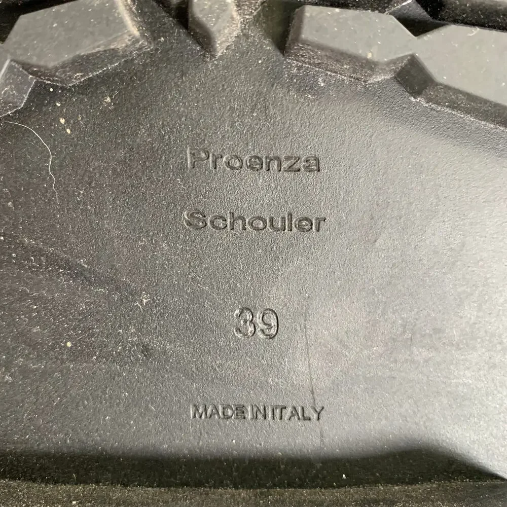 PROENZA SCHOULER Size 9 Cream Black Leather Calf Buckle Boots - Picture 7 of 10